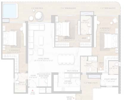 3.5 BHK Floor Plan